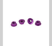 CORE-RC CR036 Serrated Alloy M4 Nuts  Violet pk 4