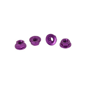 CORE-RC CR036 Serrated Alloy M4 Nuts  Violet pk 4