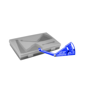 JCONCEPTS JC2282-1 ALUMINUM RIDE HEIGHT GAUGE, 10-40MM-BLUE