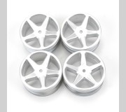 Schumacher U1934 Wheel  5 spoke 25mm - Satin (Pk4)