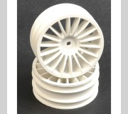 Schumacher U3043 Wheel  Front -  White 18 Spoke - GTR  (pr)