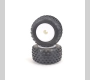 Schumacher U6877 Stagger Rib-Yell-Truck Tyre - Pre-Glued pr