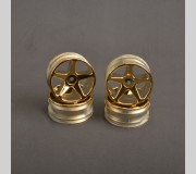 Schumacher U2032 Wheel  5 sp 25mm +5mm - Gold (pr) (Pk4)