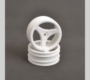Schumacher U1614 Front Wheels  White 3 Spoke CAT