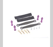 Schumacher U2218 Purple Alloy Battery Posts and C/F Straps