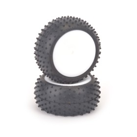 Schumacher U6794 Mini Spike2 -Pre-Glued Yellow Rear Hex Drive(pr)