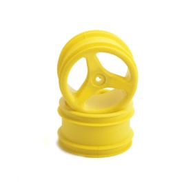 Schumacher U2064 Wheel  Rear 3Sp Yellow - Cat  pr