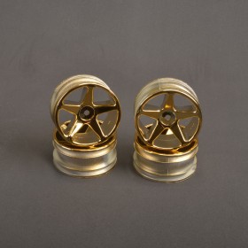 Schumacher U2032 Wheel  5 sp 25mm +5mm - Gold (pr) (Pk4)