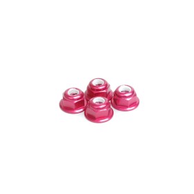 Schumacher U2810 M4 Nyloc Wheel Nut - Red Alloy (pk4)