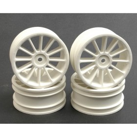 Schumacher U2170 Wheel  12 spoke 25mm - White (Pk4)