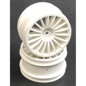 Schumacher U3044 Wheel  Rear - White 18 Spoke - GTR  (pr)