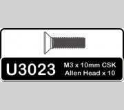 Schumacher U3023 SPEED PACK - M3x10 Csk Hd - (pk10)