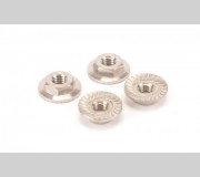 Schumacher U7400 Titanium Low Profile M4 Serrated Nut (pk4)