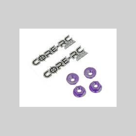 CORE-RC CR036 Serrated Alloy M4 Nuts  Violet pk 4