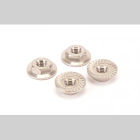Schumacher U7400 Titanium Low Profile M4 Serrated Nut (pk4)