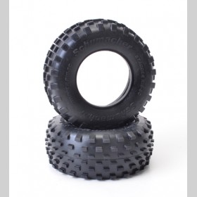 Schumacher U6783 Short Course Stagger Rib Tyre - Silver