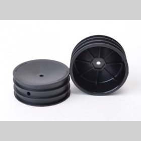 Schumacher U4367 Wheel  Hex Front - Black - 2wd - pr