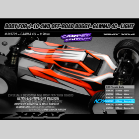 XRAY 369709 Body For 1/10 4WD Off-Road Buggy - GAMMA 4C - Light