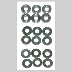 Schumacher U3131 SPEED PACK Alloy Spacers - M3x7mm 0.5 1 2mm (pk18)