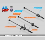 XRAY 365202 ECS Front Drive Shaft 83MM With 2.5MM Pin - HUDY Spring Steel™ - Set
