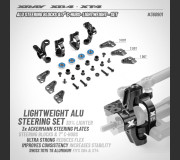 XRAY 360901 ALU STEERING BLOCKS & 7° C-HUBS - LIGHTWEIGHT - SET