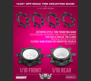 HUDY 105252-K 1/10 OFF-ROAD TIRE MOUNTING BAND - OCTOPUS - BLACK (4)