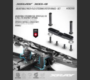 XRAY 362560 ADJUSTABLE MULTI-FLEX STEERING SYSTEM BRACE - SET