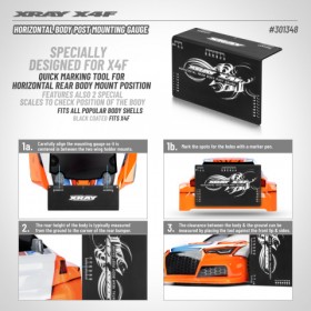 XRAY 301348 X4F Horizontal Body Post Mounting Gauge