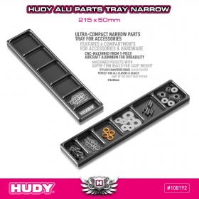 HUDY 108192 Alu Parts Tray Narrow 215x50mm