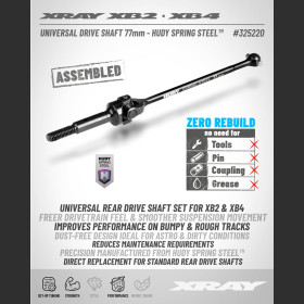 XRAY 325220 UNIVERSAL DRIVE SHAFT 77MM - HUDY SPRING STEEL™
