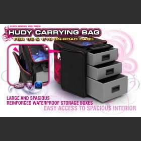 HUDY 199120  1/10 & 1/8 CARRYING BAG + TOOL BAG - EXCLUSIVE EDITION
