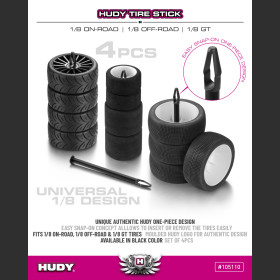 HUDY 105110 Tire Stick 1/8 On-road, 1/8 Off-road & GT