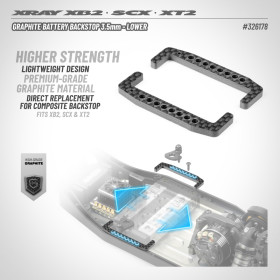 XRAY 326178 XB2 Graphite Battery Backstop 3.5mm - Lower (2)