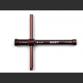 HUDY 107581 CROSS WRENCH GLOWPLUG # 8MM / CLUTCHNUT # 10MM - LONG