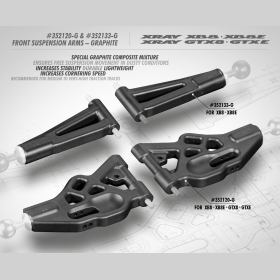 XRAY 352133-m XB8 FRONT UPPER ARM - MEDIUM