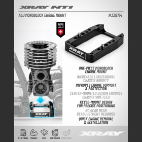 XRAY 338714 ALU MONOBLOCK ENGINE MOUNT