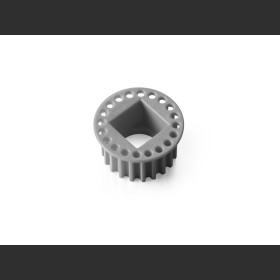 LOW FRICTION COMPOSITE 2-SPEED BELT PULLEY 20T - CENTER - GRAPHITE