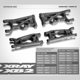 XRAY 322127-G SUSPENSION ARM FRONT - LSM - LEFT - SHORT - GRAPHITE