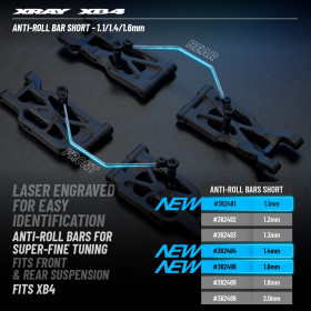 XRAY 362484 ANTI-ROLL BAR - SHORT - 1.4MM