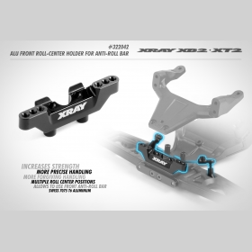 XRAY 322042 Alu Front Roll-Center Holder For Anti-Roll Bar --- Replaced with #322043