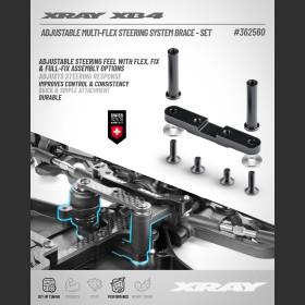 XRAY 362560 ADJUSTABLE MULTI-FLEX STEERING SYSTEM BRACE - SET